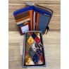 CARTERA MULTICOLOR EN PIEL MF1011