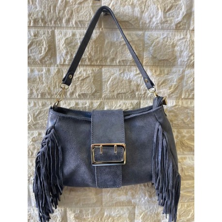 BOLSO PIEL CON FLECO I813