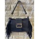 BOLSO PIEL CON FLECO I813