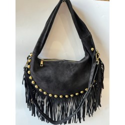 BOLSO PIEL FLECOS Y TACHUELAS I902