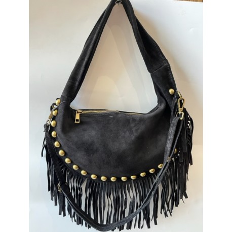 BOLSO PIEL FLECOS Y TACHUELAS I902