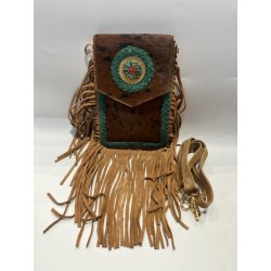 BANDOLERA PIEL FLECOS B-005