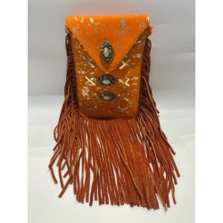 BANDOLERA FLECOS PIEL B-005A