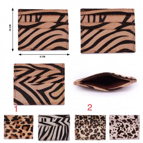 TARJETERO PIEL ANIMAL PRINT IN101